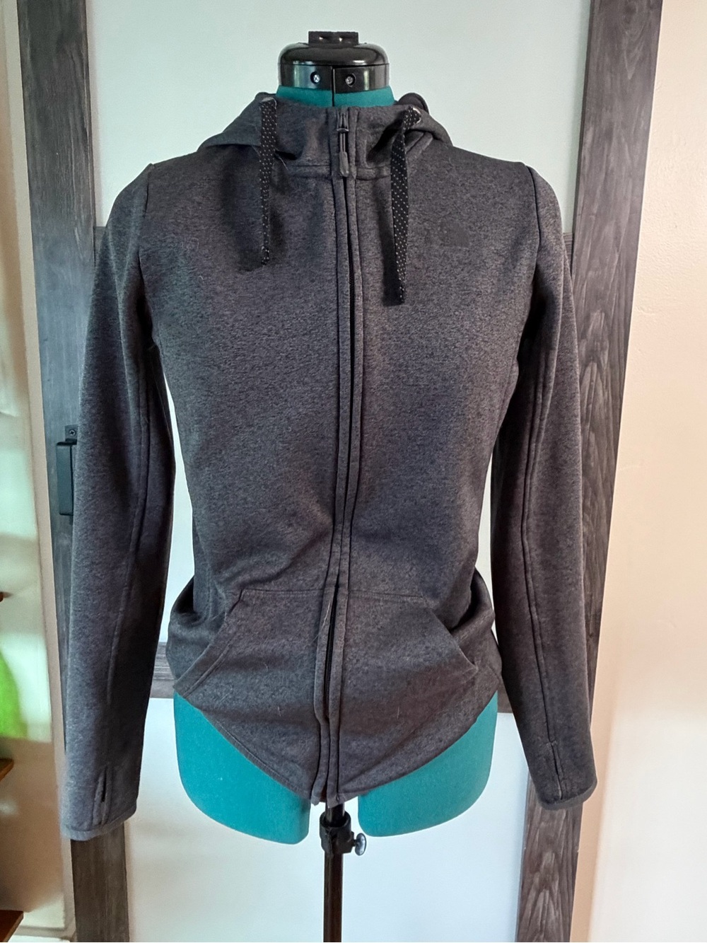 The North Face Women's Dark Gray Full-Zip Hoodie